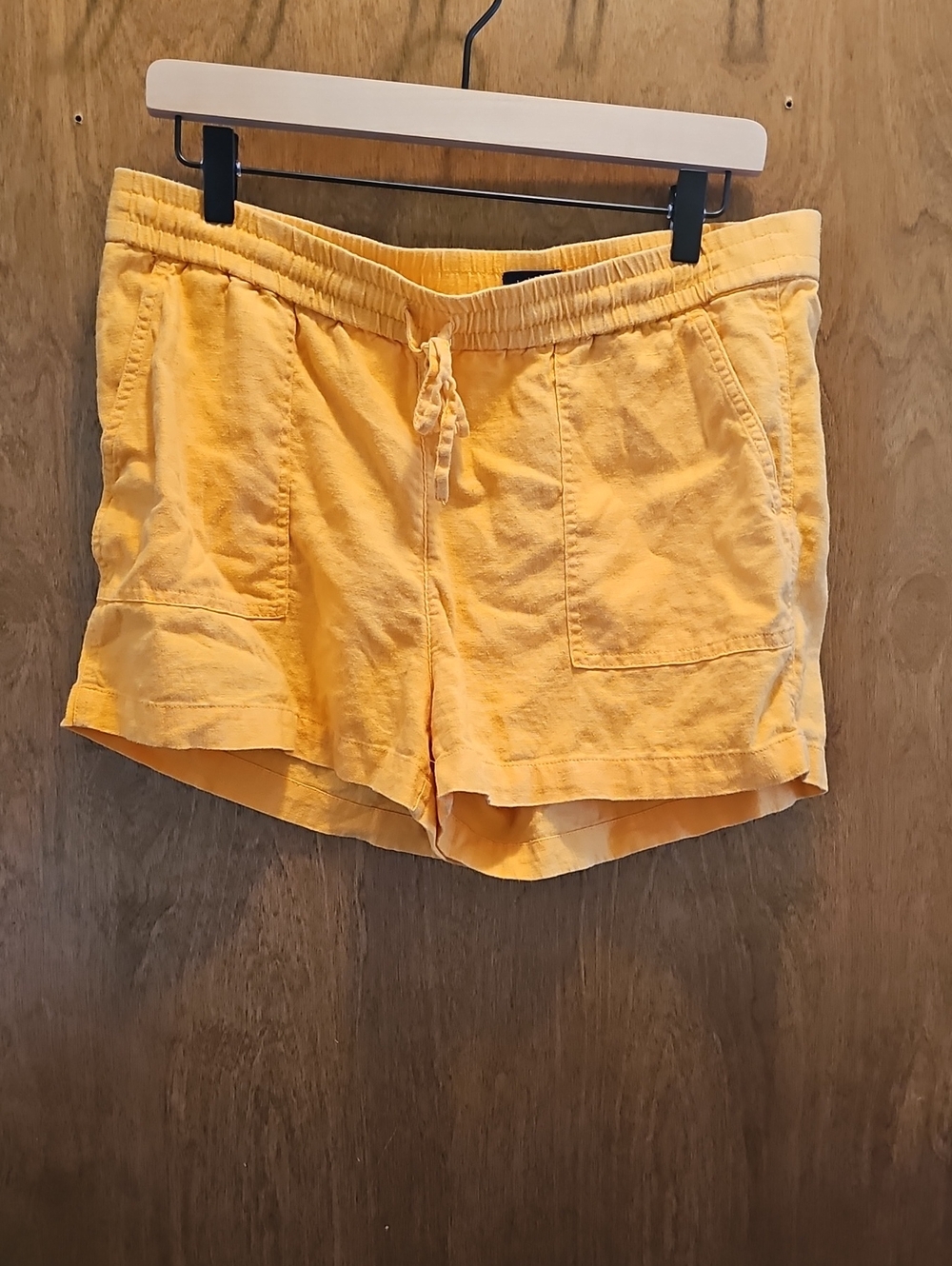J. Crew Orange Drawstring Linen Shorts